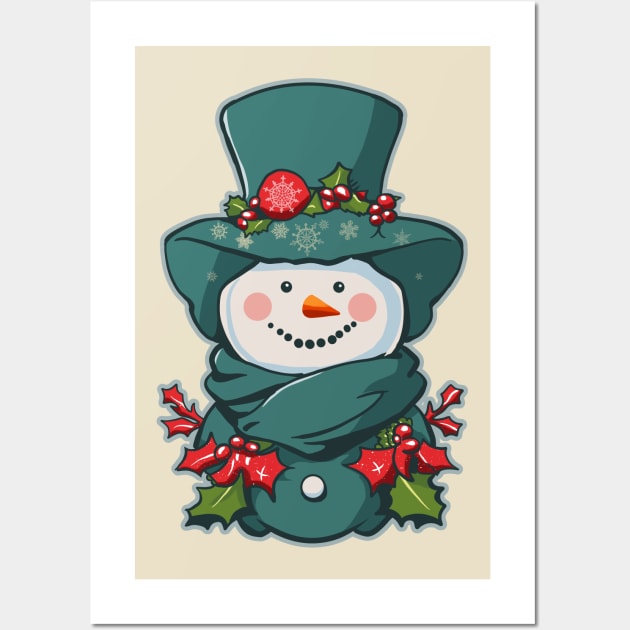 Snuggle Snowman Wall Art by Elijah101